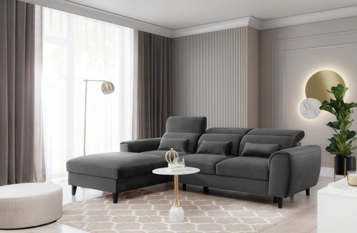 Designer Sofa Forino mit Schlaf- und Klappfunktion - Luxusbetten24