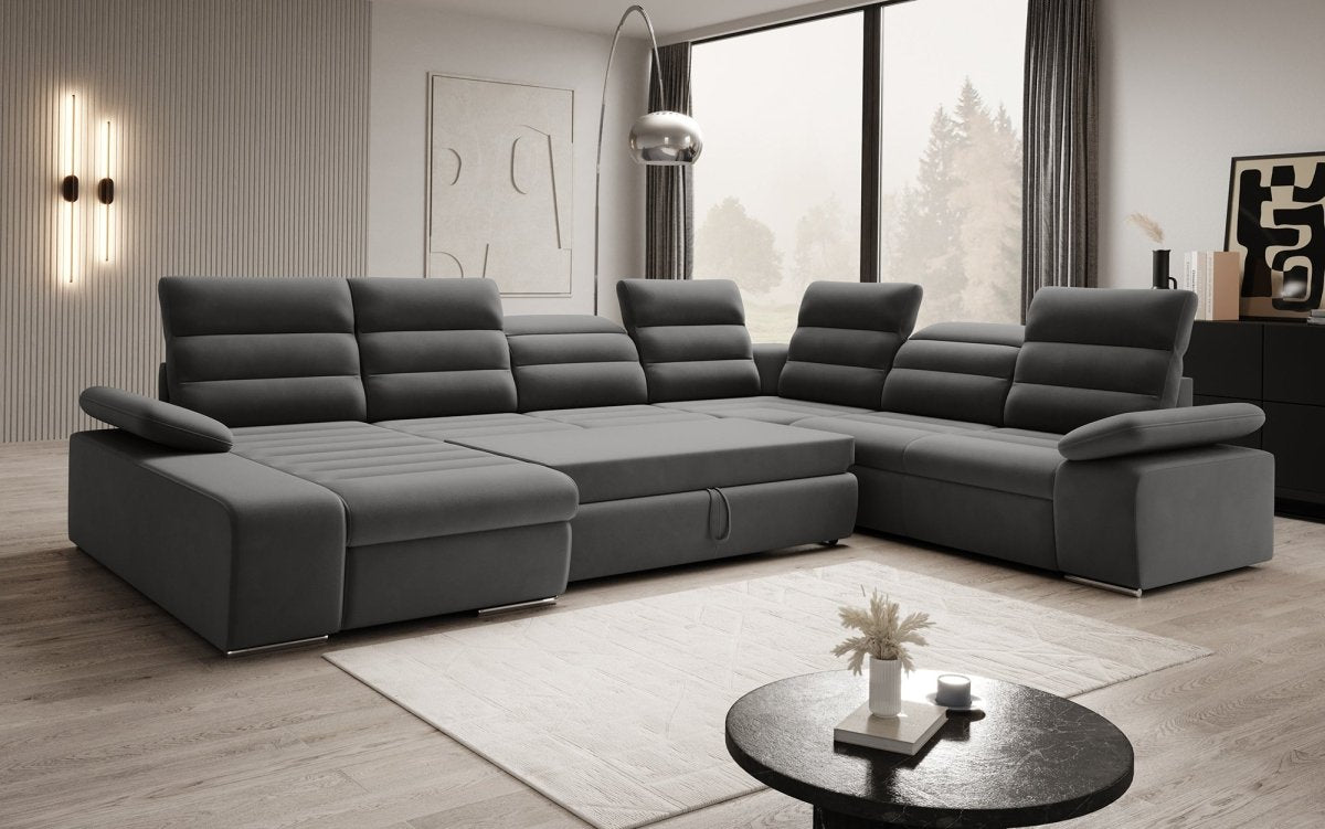Designer Sofa Kreta mit Schlaf - und Klappfunktion - Luxusbetten24