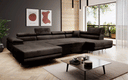 Designer Sofa Lago mit Schlaf - und Klappfunktion (Samt) - Luxusbetten24