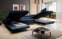 Designer Sofa Lago mit Schlaf - und Klappfunktion (Samt) - Luxusbetten24