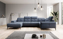 Designer Sofa Nerio mit verstellbarer Kopf- und Rückenlehne - Luxusbetten24