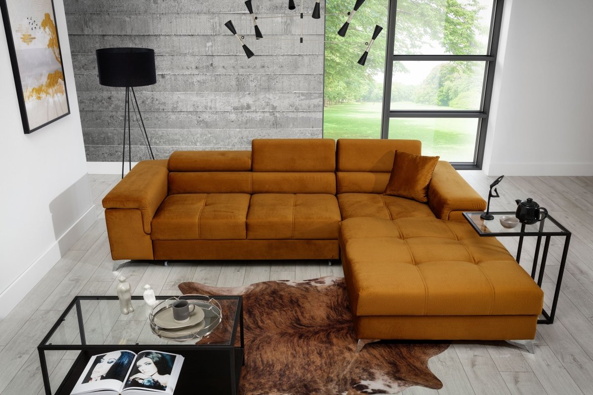 Designer Sofa Ricardo mit Schlaf- und Klappfunktion - Luxusbetten24