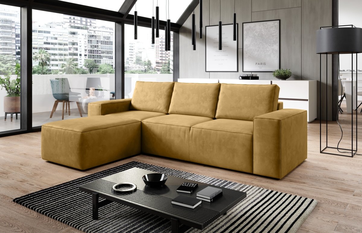 Designer Sofa Solaris mit Schlaffunktion und Stauraum - Luxusbetten24