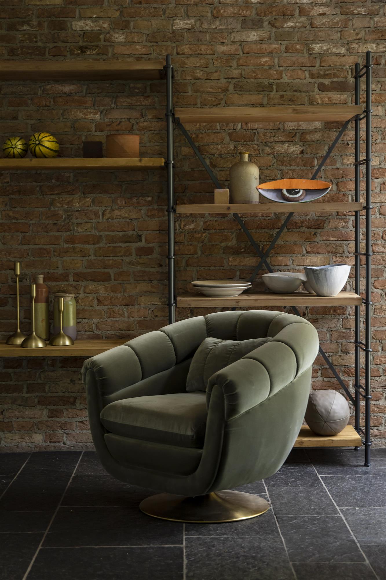 Drehsessel in Olive